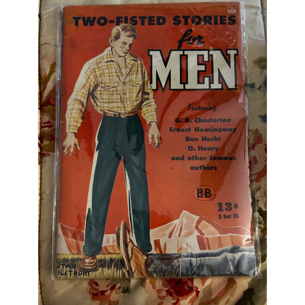 Vintage Two-Fisted Stories for Men Best Books 530 Hemingway Chesterton Pulp Art